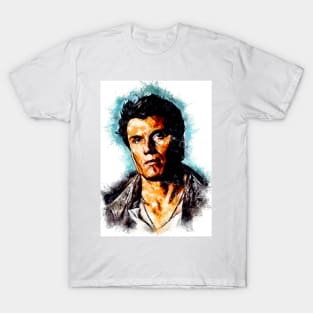 Dark Angel Jack Caine Movie Watercolor Portrait T-Shirt